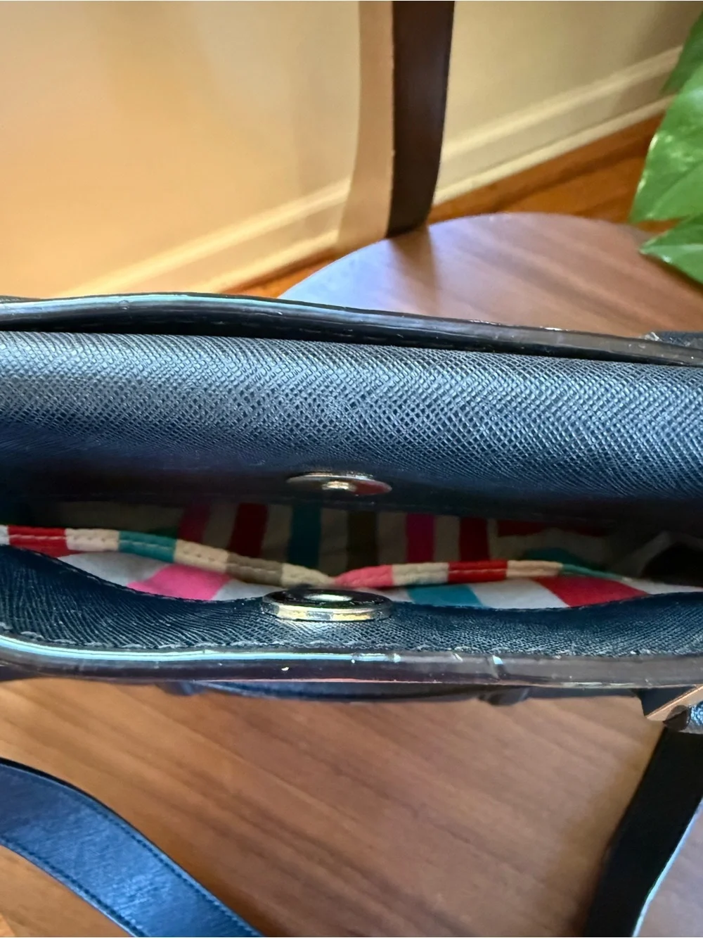 kate spade Newberry Black Saffiano Leather Shoulder Bag with Crossbody Strap